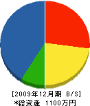 井上工務店 貸借対照表 2009年12月期