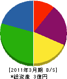 成井 貸借対照表 2011年3月期