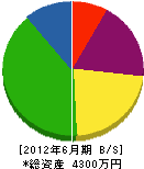 鳥取県中部製畳 貸借対照表 2012年6月期