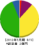 東埼 貸借対照表 2012年5月期