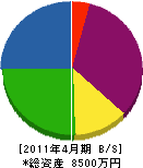 岩崎電設 貸借対照表 2011年4月期