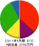 松井化成 貸借対照表 2011年9月期