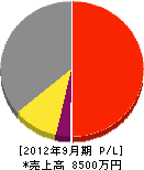 赤沢水道 損益計算書 2012年9月期