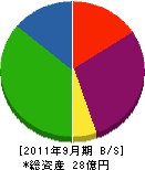 井ノ上 貸借対照表 2011年9月期