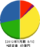 鶴岡建設 貸借対照表 2012年5月期