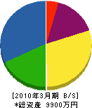 前田建材 貸借対照表 2010年3月期