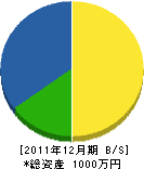 室田建工 貸借対照表 2011年12月期