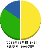 岸川鉄工 貸借対照表 2011年12月期