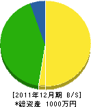 久保田電気工業所 貸借対照表 2011年12月期