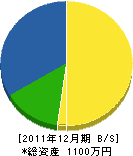 藤井建築 貸借対照表 2011年12月期