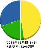 武村緑地園 貸借対照表 2011年12月期
