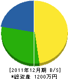 谷長木工 貸借対照表 2011年12月期