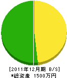 渡邉土建 貸借対照表 2011年12月期