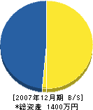 藤孝建設 貸借対照表 2007年12月期