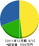藤関造園 貸借対照表 2011年12月期