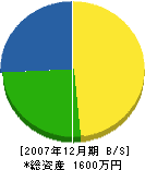 須藤配管工業 貸借対照表 2007年12月期