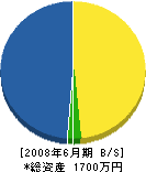 増田組 貸借対照表 2008年6月期