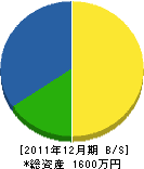 高江洲タタミ店 貸借対照表 2011年12月期