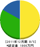 早川総業 貸借対照表 2011年12月期