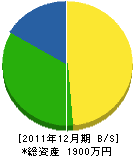 盛弘工業所 貸借対照表 2011年12月期