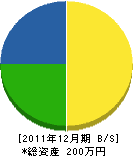 丸セ伊藤水道 貸借対照表 2011年12月期
