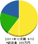 田代植木 貸借対照表 2011年12月期