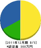 徳田工業 貸借対照表 2011年12月期