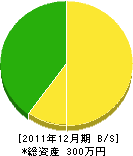 秋本重建設 貸借対照表 2011年12月期