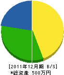 営繕センター三枝 貸借対照表 2011年12月期
