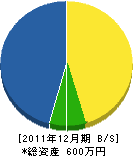 寺田防水 貸借対照表 2011年12月期