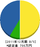 松岡電機商会 貸借対照表 2011年12月期
