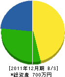 山本商店 貸借対照表 2011年12月期