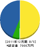 藤田家具建具製作所 貸借対照表 2011年12月期