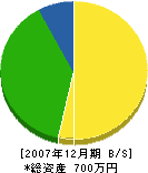 佐藤畳店 貸借対照表 2007年12月期