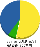 橋本工務店 貸借対照表 2011年12月期