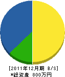 筑豊ダイヤ 貸借対照表 2011年12月期