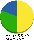 中島美装 貸借対照表 2011年12月期