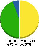 中島電気工事店 貸借対照表 2009年12月期