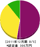 岡崎畳店 貸借対照表 2011年12月期
