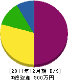 松本緑建 貸借対照表 2011年12月期