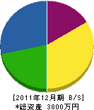 前田塗装 貸借対照表 2011年12月期