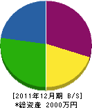 松本水道工業所 貸借対照表 2011年12月期
