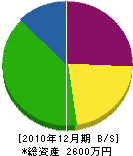 松永建設 貸借対照表 2010年12月期
