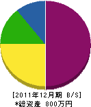 田代工業 貸借対照表 2011年12月期