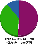 尾塚建設 貸借対照表 2011年12月期