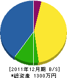 錦城建設 貸借対照表 2011年12月期