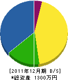 阪本水道商会 貸借対照表 2011年12月期