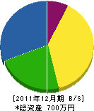 上村造園 貸借対照表 2011年12月期