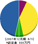 丸岡電気工事 貸借対照表 2007年12月期