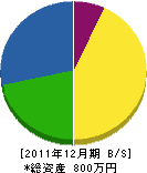 秋永緑地 貸借対照表 2011年12月期